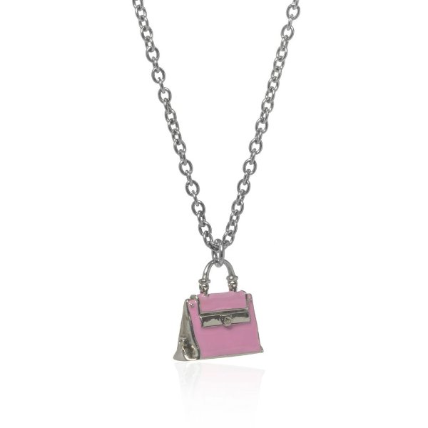 Ferragamo Charms Sterling Silver And Enamel Necklace 705121