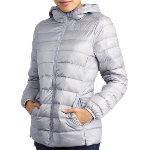 AlpineSwiss Womens Hooded Down Alternative Puffer Jacket Warm Light Bubble Coat