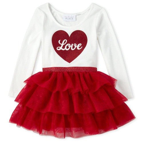 Baby And Toddler Girls Glitter Love Tutu Dress