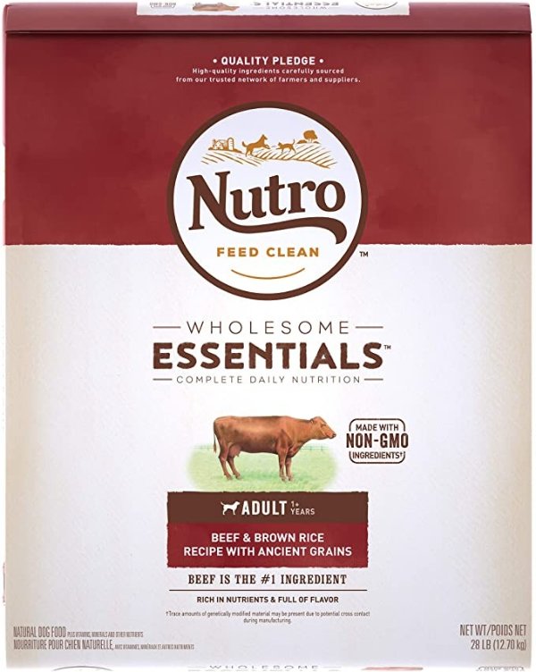 Wholesome Essentials Natural Adult Dry Dog Food Beef & Brown Rice