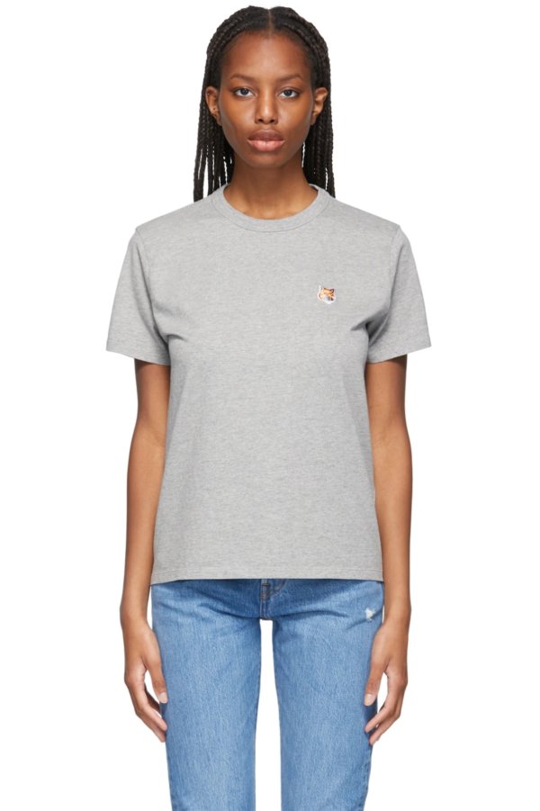 Grey Fox Head Patch Classic T-Shirt