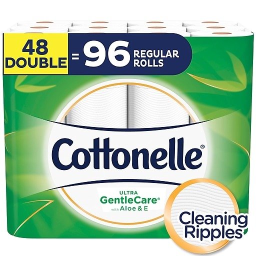 Shop Staples for Cottonelle Ultra GentleCare Aloe & Vitamin E 1-ply Standard Toilet Paper, White, 170 Sheets/Roll, 48 Rolls/Case (47836)