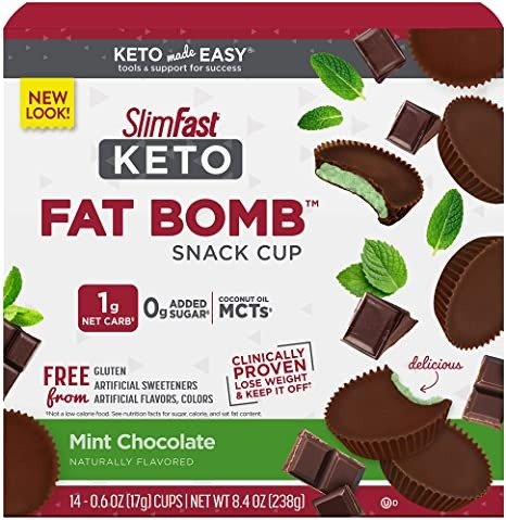 Keto Fat Bomb Snack Cluster, Caramel Nuts & Chocolate, Keto Snacks for Weight Loss, Low Carb with 0g Added Sugar, 14 Count Box