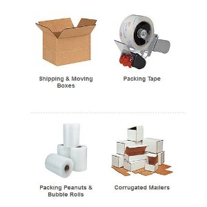 with $50 Purchase of Shipping, Packing & Mailing Supplies @ Staples