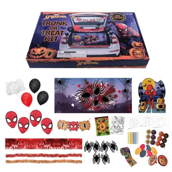 Spiderman Trunk or Treat Kit, 200 Pieces