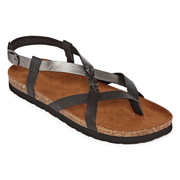 Naxos Womens Adjustable Strap Footbed Sandals