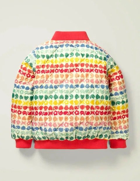 Quilted Bomber Jacket - Multi Maritime Geo | Boden US