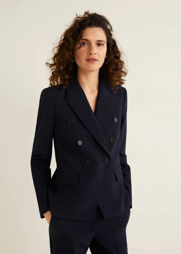 Double-breasted structured blazer - Women | OUTLET USA