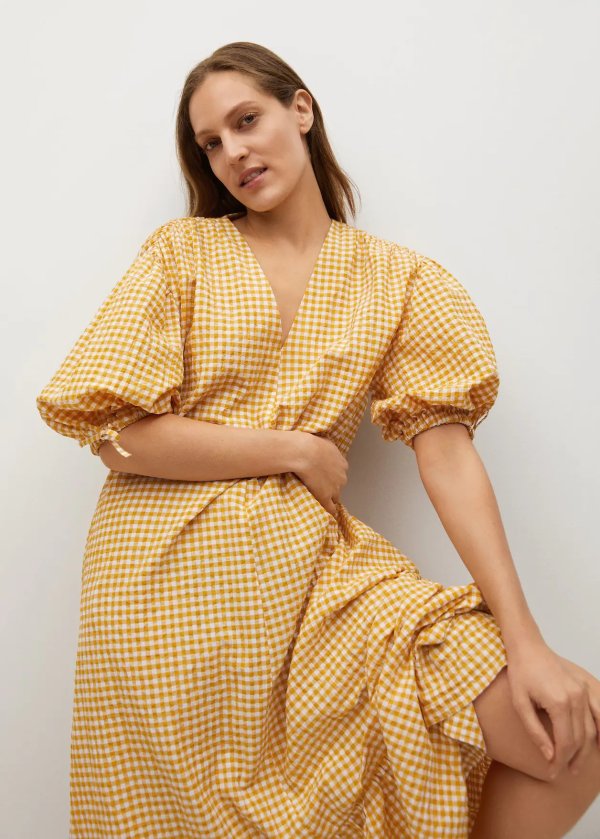 Gingham check cottoned dress - Women | OUTLET USA
