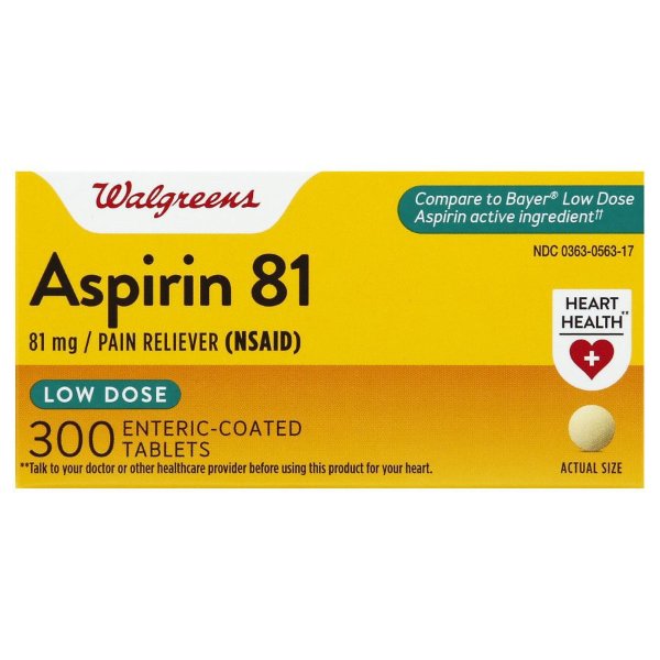 Aspirin Low Dose 81 mg Enteric Coated Tablets