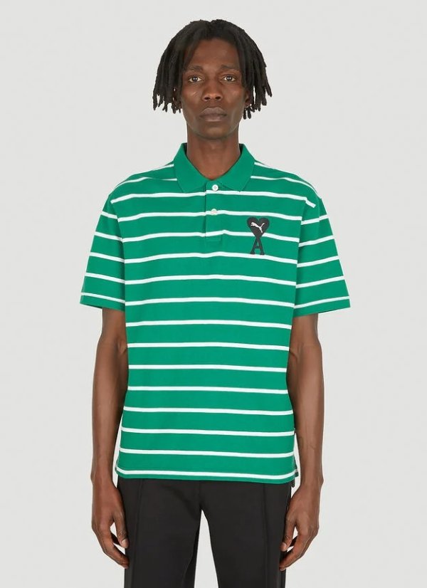 Stripe Polo Shirt in Green