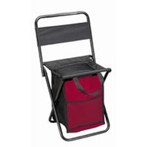Folding Chair with Cooler in Red