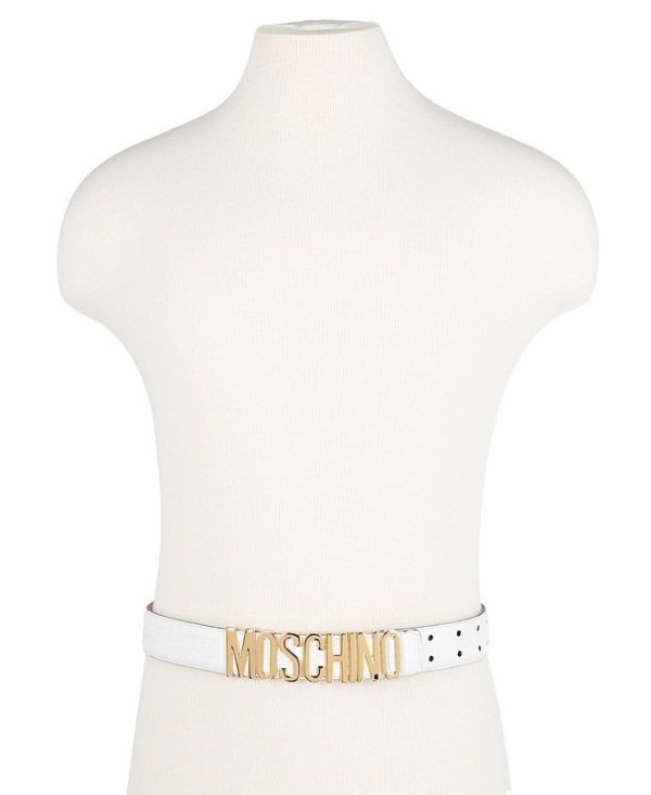 Women's Leather Logo Thick Belt (37% Off) -- Comparable Value $285