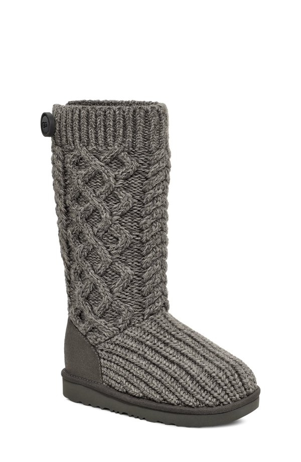 Kids' Classic Cable Knit Water Resistant Boot