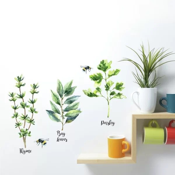 Herb Peel and Stick 21 Piece Wall Decal SetHerb Peel and Stick 21 Piece Wall Decal SetRatings & ReviewsMore to Explore