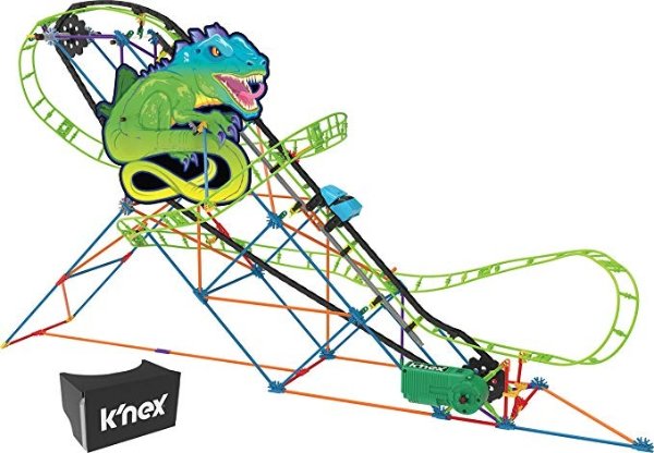 Thrill Rides – Twisted Lizard Roller Coaster Building Set with Ride It! App – 403Piece @ Amazon