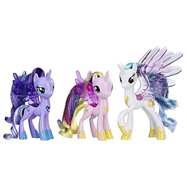 My Little Pony Princess Celestia, Luna, and Cadance 3 Pack – 3-Inch Glitter Unicorn Toys With Wings from the Movie