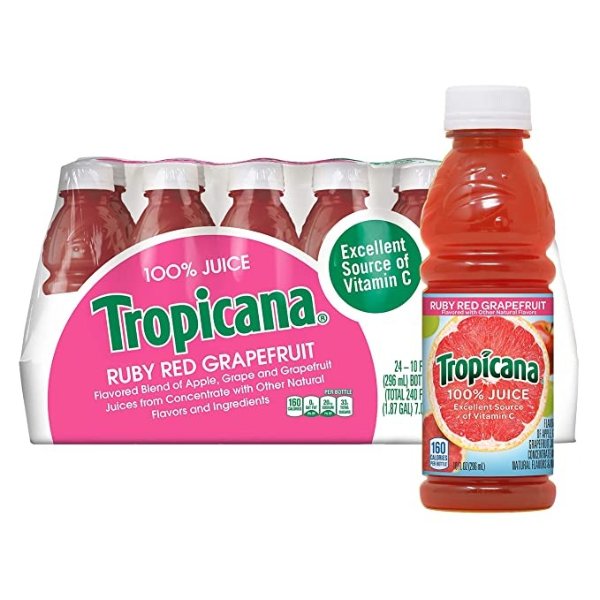 Tropicana 葡萄柚果汁 10oz 24瓶装