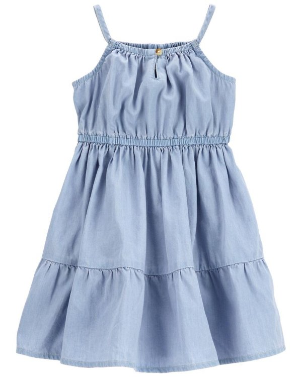 Toddler Tiered Chambray Dress