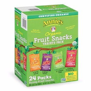 Annie's Organic Bunny Fruit Snacks, Variety Pack, 24 Pouches, 0.8 oz Each