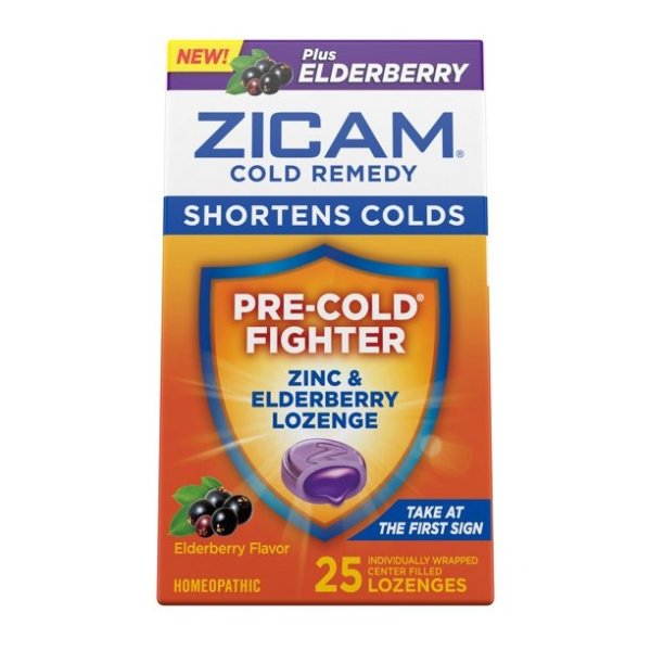 NEWZinc Cold Remedy Pre-Cold Fighter Zinc and Elderberry Lozenge 25ct