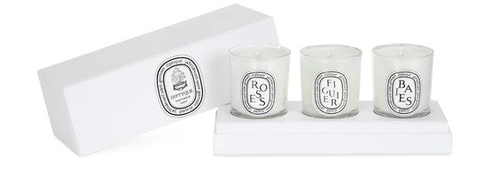 Baies, Figuier, Roses mini candles set 3x70 g