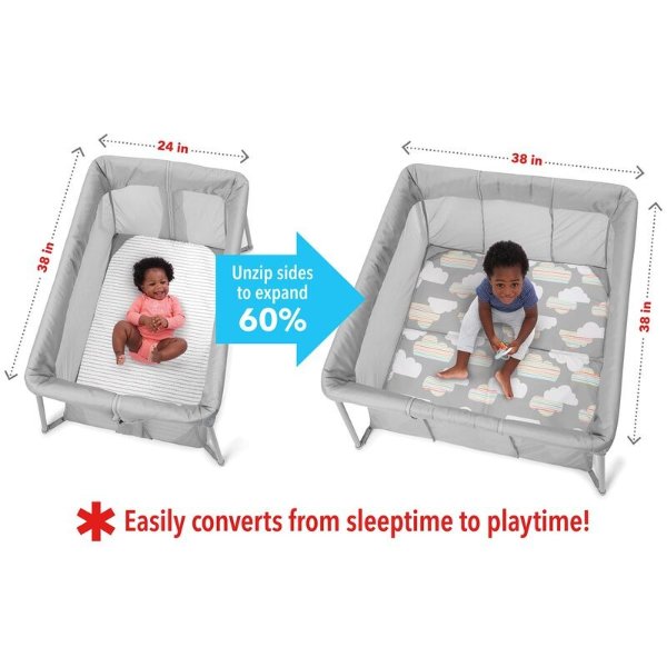 Play To Night™ Expanding Travel Crib