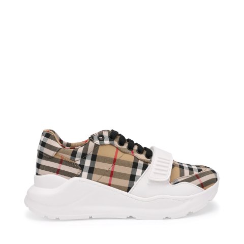 BurberryVintage Check Cotton Sneakers