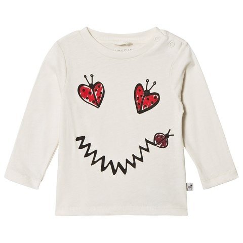White Ladybird Smile T-Shirt | AlexandAlexa