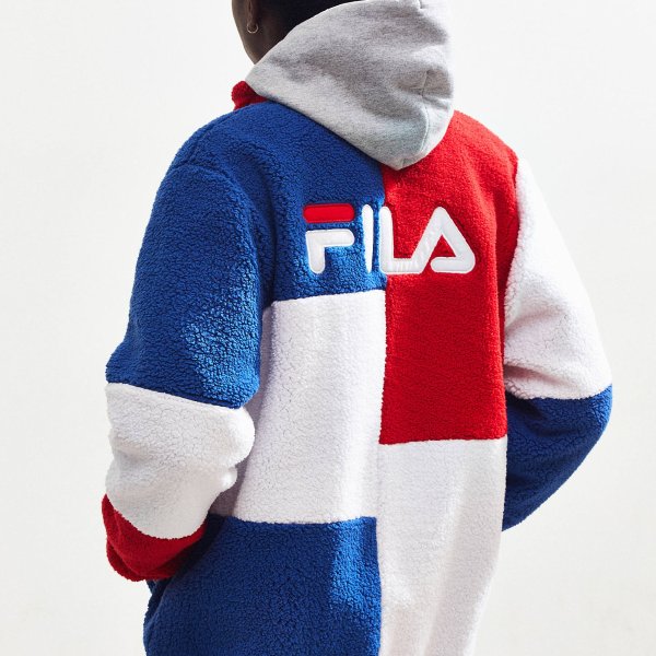 FILA UO Exclusive Chavis Colorblock Sherpa Jacket | Urban Outfitters