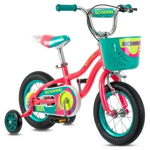 Schwinn 12" Breeze Girls Child Bike with Basket, Pink