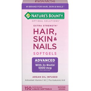Nature's Bounty Extra Strength Hair Skin and Nails Vitamins 150 Count
