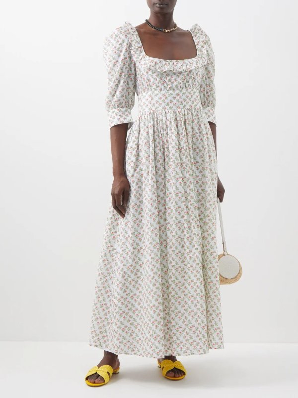 Yolande rosebud cotton-voile dress | Thierry Colson