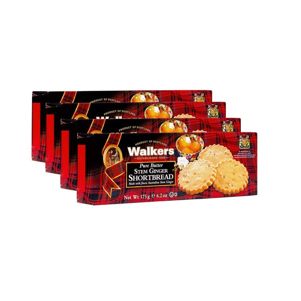 Walkers Shortbread 经典黄油饼干 6.2oz 4盒