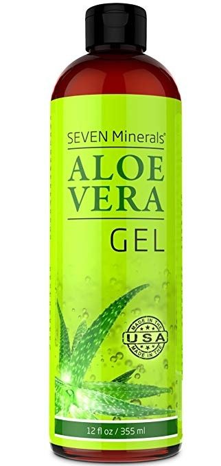 Organic Aloe Vera Gel with 100% Pure Aloe from FRESHLY CUT Aloe Plant, not powder - NO XANTHAN, so it absorbs rapidly with No sticky residue - Big 12 oz