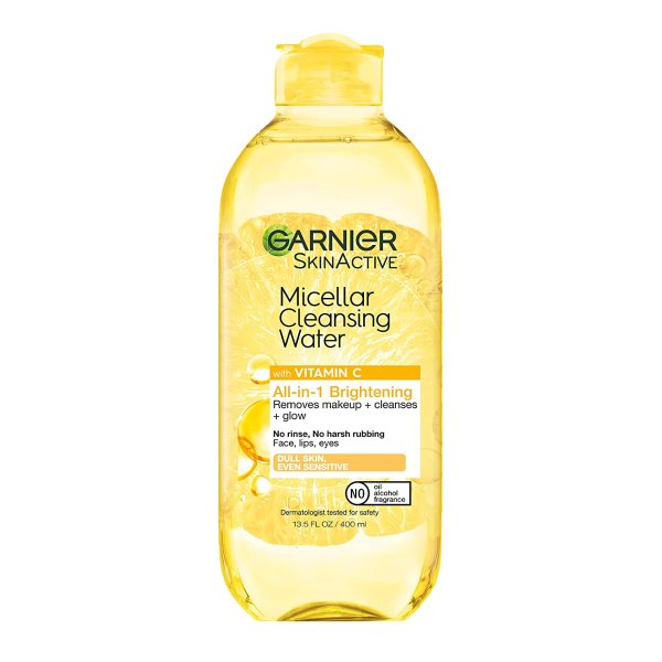 Garnier SkinActive Micellar Water with Vitamin C, Facial Cleanser & Makeup Remover, 13.5 fl. oz, 1 count