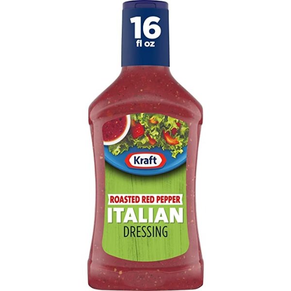 Roasted Red Pepper Italian Salad Dressing (16 fl oz Bottle)