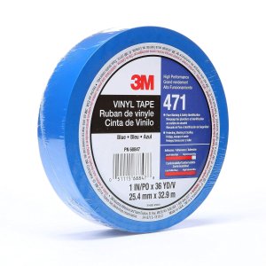 3M Vinyl Tape 471, 1 in x 36 yd, Blue