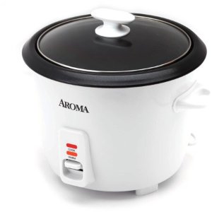 Aroma 14 Cup Non-Stick & Dishwasher Safe White Rice Cooker