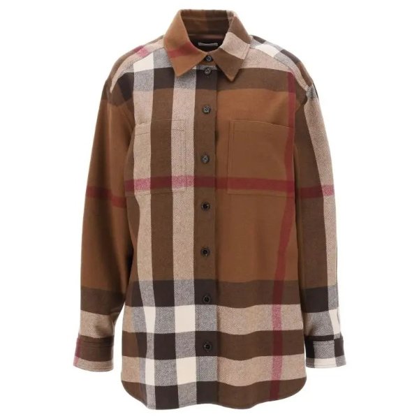BURBERRY avalon overshirt in check flannel
