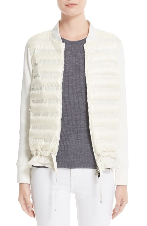 Maglia Quilted Down Front Tricot Bomber