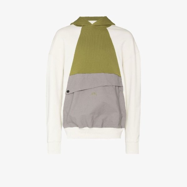 colour block cotton hoodie | Browns