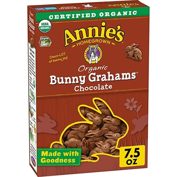 Annie's Organic Chocolate Bunny Graham Snacks, 7.5 oz. Box