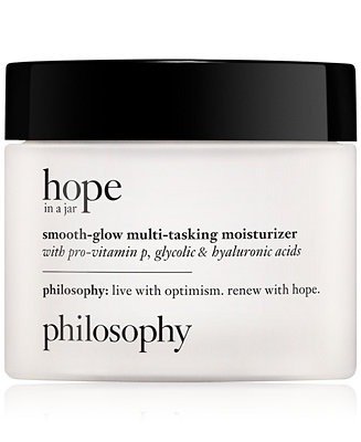 hope in a jar smooth-glow multi-tasking moisturizer with pro-vitamin p, glycolic & hyaluronic acids, 2-oz.