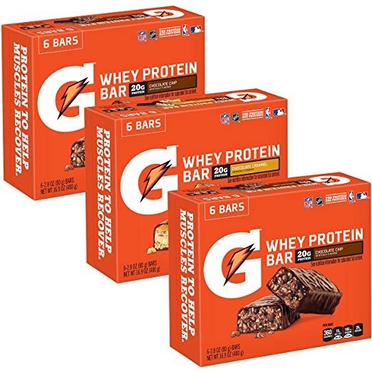 Whey Protein Bars, Variety Pack, 2.8 oz bars (Pack of 18)