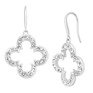 Clover Drop Earrings with Swarovski Crystals