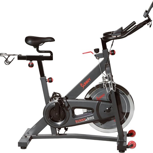 Pro Belt Drive Indoor Cycling Stationary Exercise Bikes with Optional SunnyFit® App Enhanced Bluetooth Connectivity.