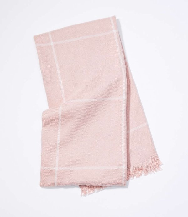 Rose Windowpane Blanket Scarf | LOFT