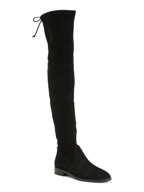 Over The Knee Suede Flat Boots