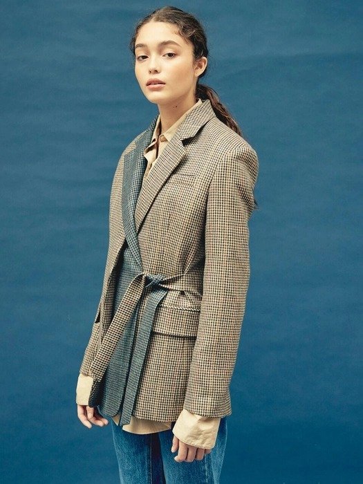 [FRONTROW X pushBUTTON] Layered Collar Wool Jacket